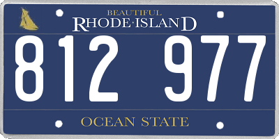 RI license plate 812977