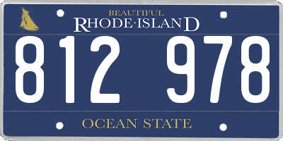 RI license plate 812978