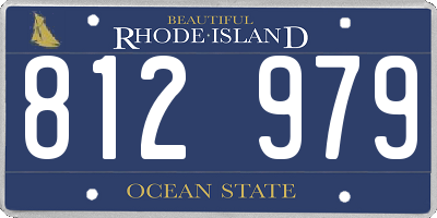 RI license plate 812979