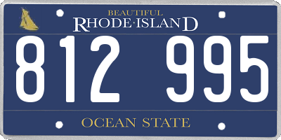 RI license plate 812995