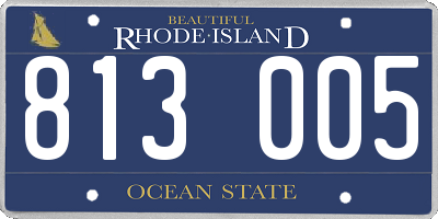 RI license plate 813005