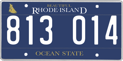RI license plate 813014