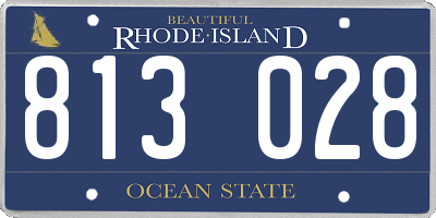RI license plate 813028