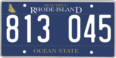 RI license plate 813045