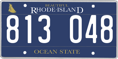 RI license plate 813048