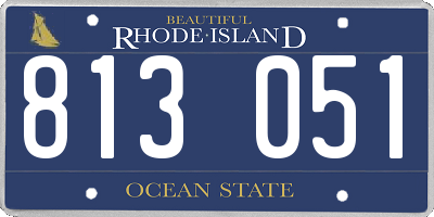 RI license plate 813051