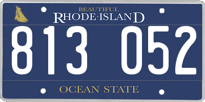 RI license plate 813052