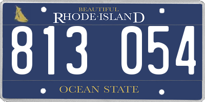RI license plate 813054