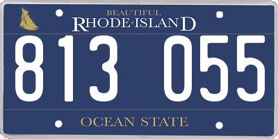 RI license plate 813055