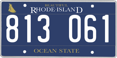 RI license plate 813061