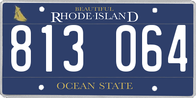 RI license plate 813064