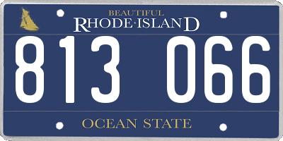 RI license plate 813066
