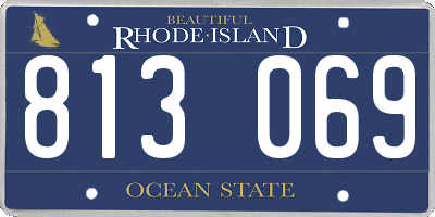 RI license plate 813069