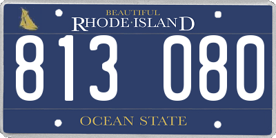 RI license plate 813080