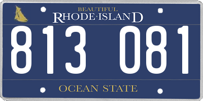 RI license plate 813081