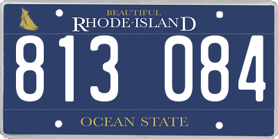 RI license plate 813084