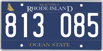 RI license plate 813085