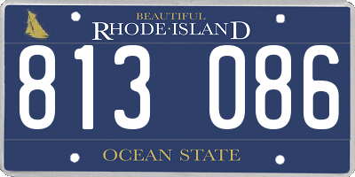 RI license plate 813086