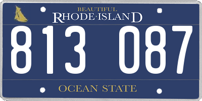 RI license plate 813087