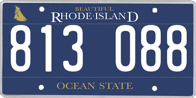 RI license plate 813088