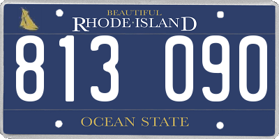 RI license plate 813090