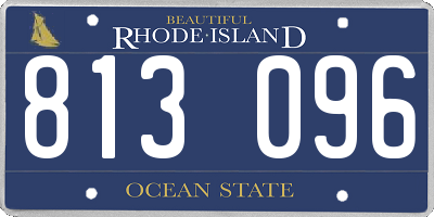 RI license plate 813096