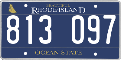 RI license plate 813097