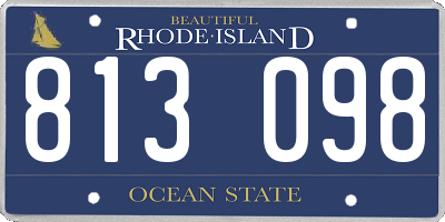 RI license plate 813098