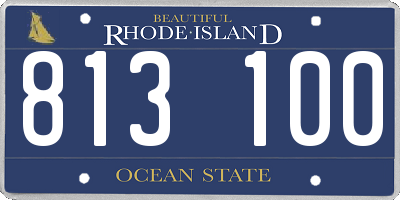 RI license plate 813100