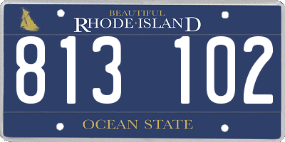 RI license plate 813102