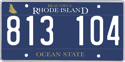 RI license plate 813104