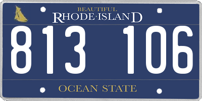 RI license plate 813106