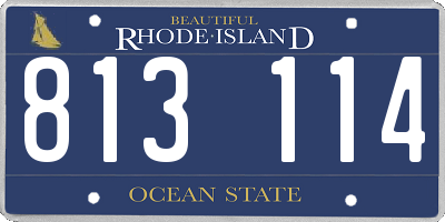 RI license plate 813114