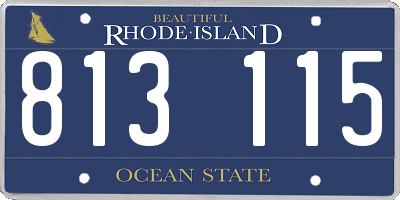 RI license plate 813115