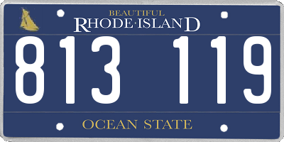 RI license plate 813119