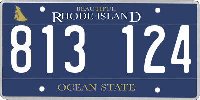 RI license plate 813124