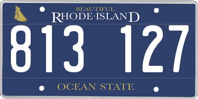 RI license plate 813127