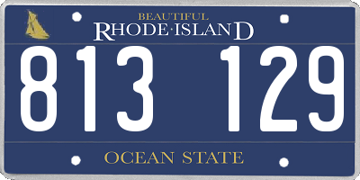 RI license plate 813129