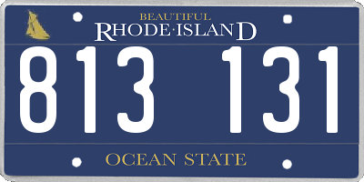 RI license plate 813131