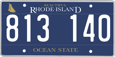 RI license plate 813140
