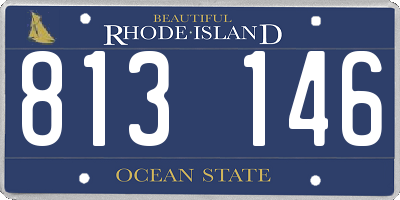 RI license plate 813146