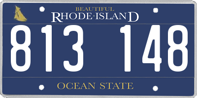 RI license plate 813148