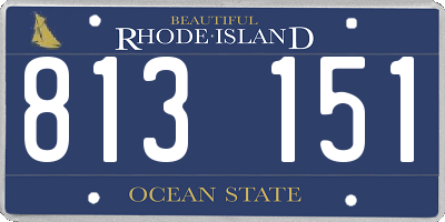 RI license plate 813151
