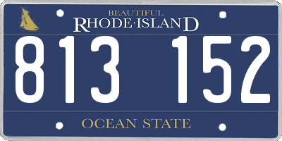 RI license plate 813152