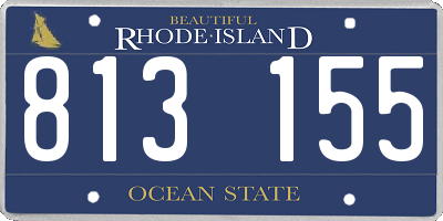RI license plate 813155