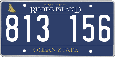 RI license plate 813156