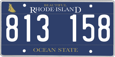 RI license plate 813158