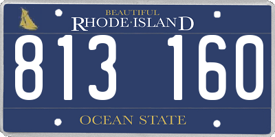 RI license plate 813160