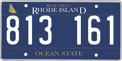 RI license plate 813161