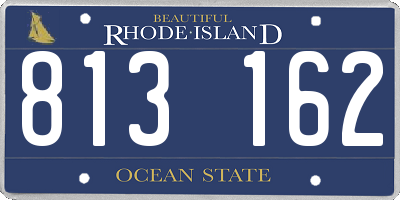 RI license plate 813162